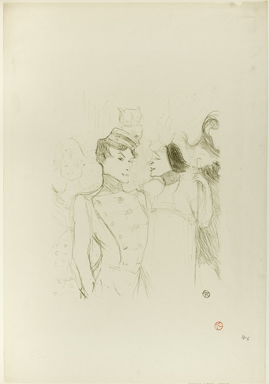 Lender és Lavallière egy revüben a Variétésben alkotó: Henri de Toulouse Lautrec