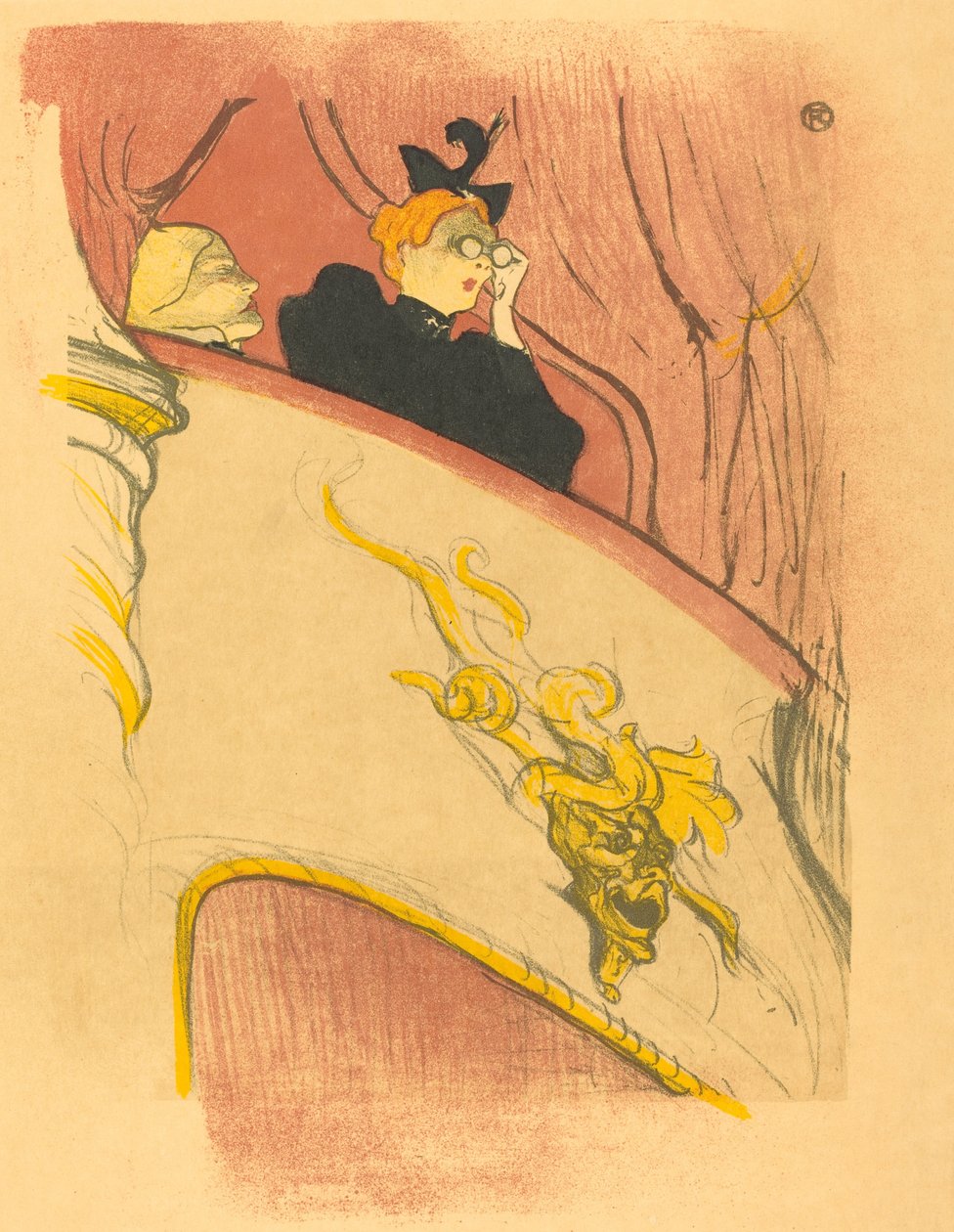 Loge az aranyozott maszkkal alkotó: Henri de Toulouse Lautrec