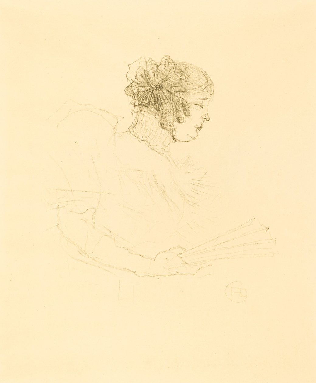 Luce Myres a profilban (Luce Myrès, de profil) alkotó: Henri de Toulouse Lautrec