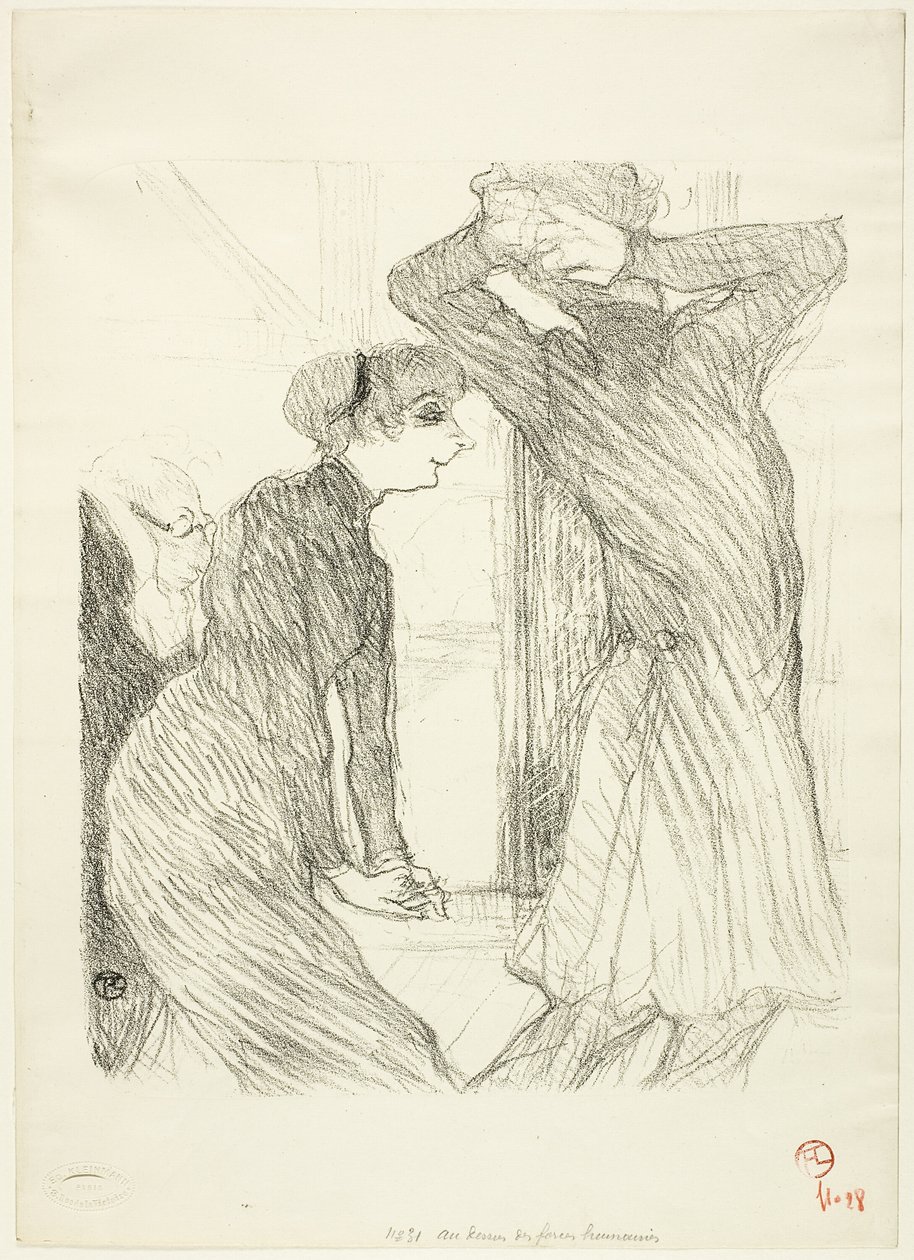 Lugné-Poé és Bady az "Emberi erők felett" című filmben alkotó: Henri de Toulouse Lautrec