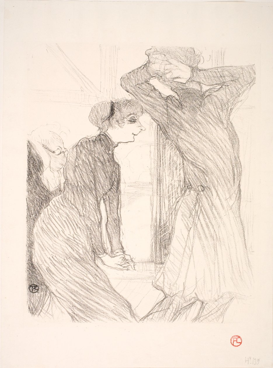 Lugné Poë és Berthe Bady a Beyond Human Forces című filmben alkotó: Henri de Toulouse Lautrec
