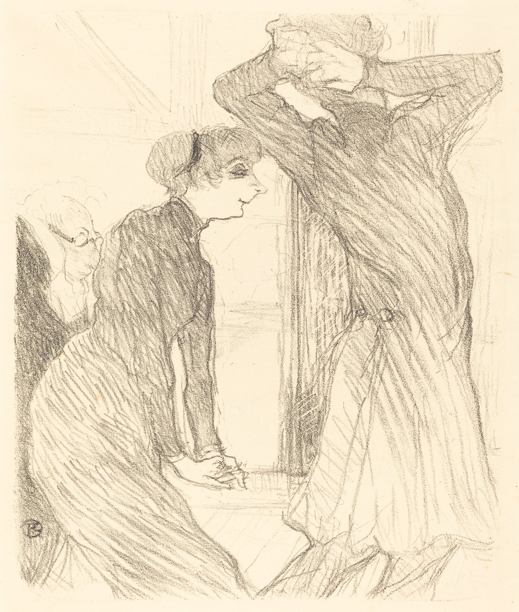 Lugne Poe és Baldy az "Emberi erők felett" című filmben (Lugne Poe és Baldy a "Túl az emberi erőkben" című filmben) alkotó: Henri de Toulouse Lautrec