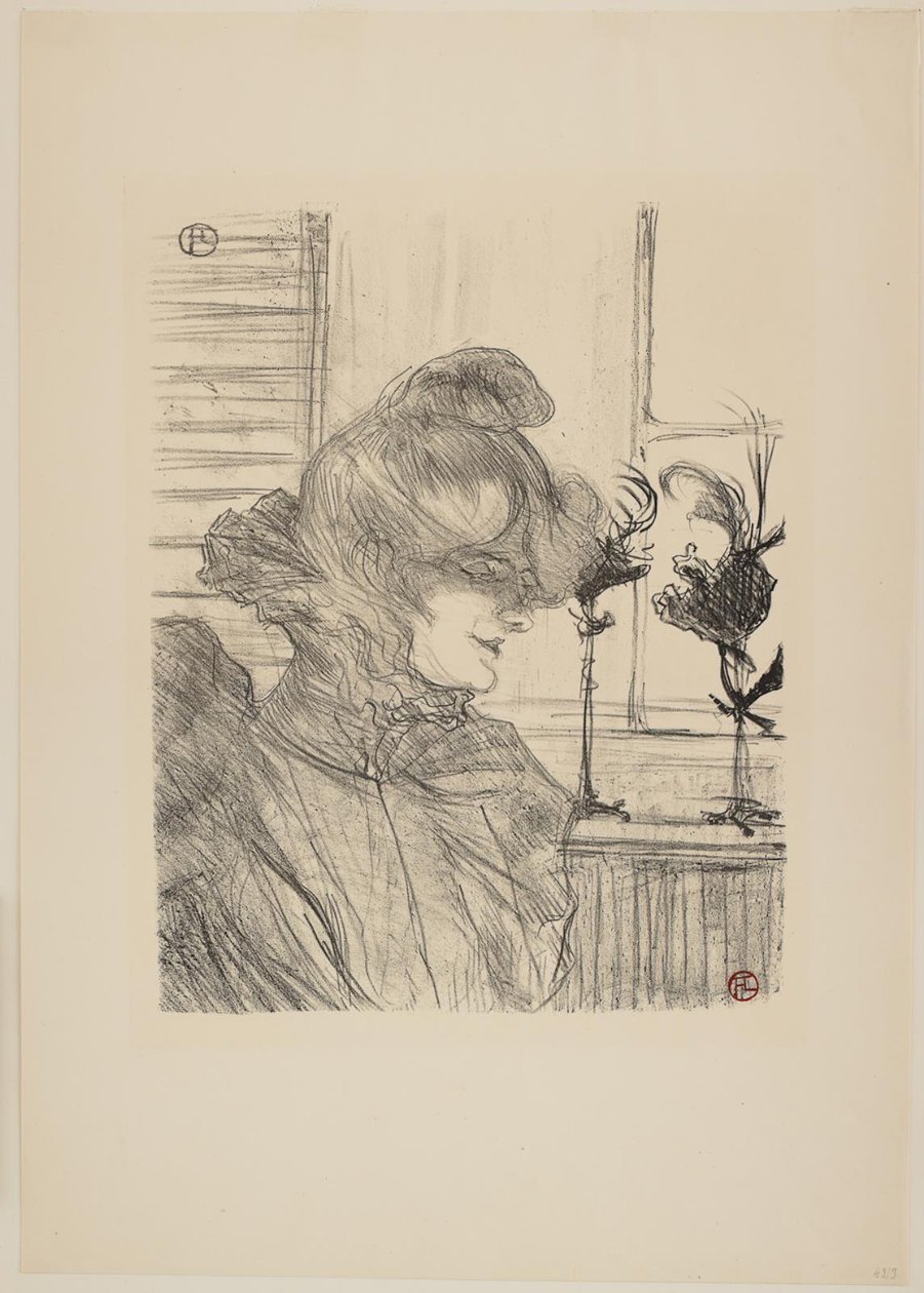 Madame Le Margoin, kalapos alkotó: Henri de Toulouse Lautrec