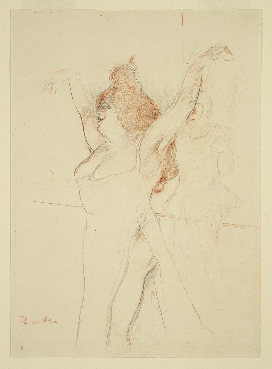 Mademoiselle Cocyle mint Trójai Heléna a La Belle Helene című filmben alkotó: Henri de Toulouse Lautrec