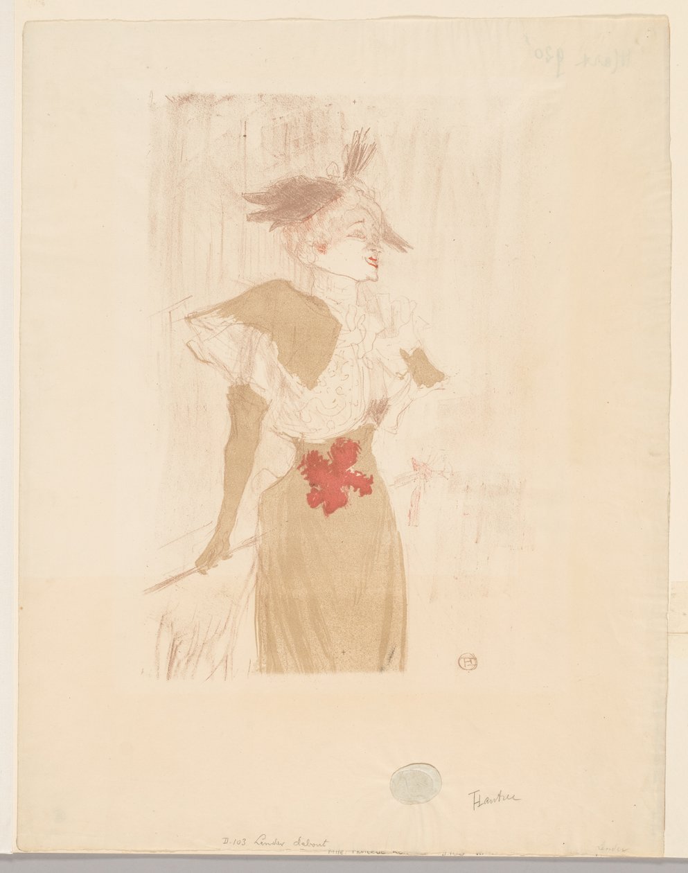 Mademoiselle Marcelle Lender, Állva alkotó: Henri de Toulouse Lautrec