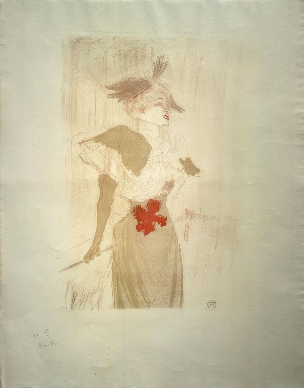 Miss Marcelle Lender, állva alkotó: Henri de Toulouse Lautrec