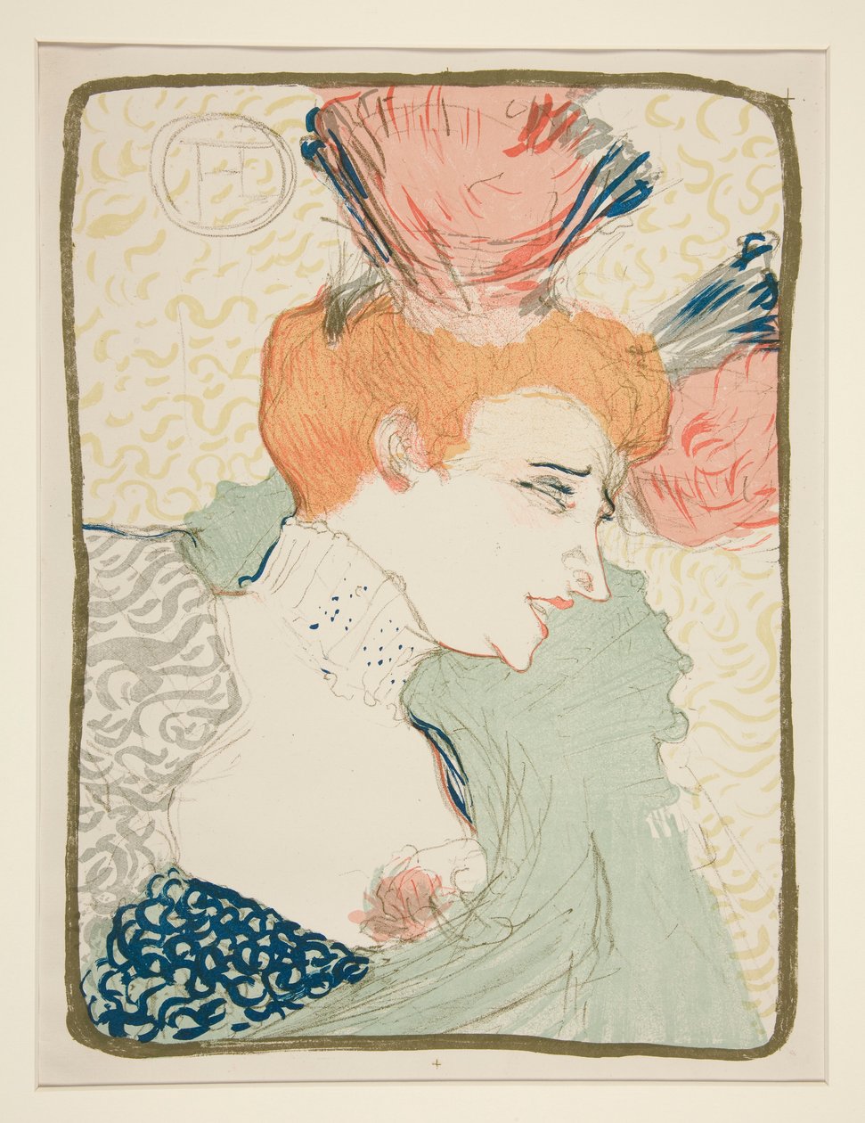 Mademoiselle Marcelle Lender, mellszobor (Mademoiselle Marcelle Lender portréja) alkotó: Henri de Toulouse Lautrec