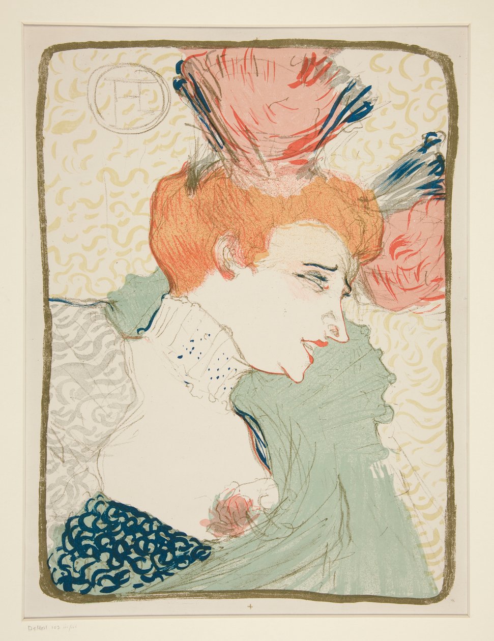 Miss Marcelle Lender, mellszobor (Marcell Lender kisasszony arcképe) alkotó: Henri de Toulouse Lautrec