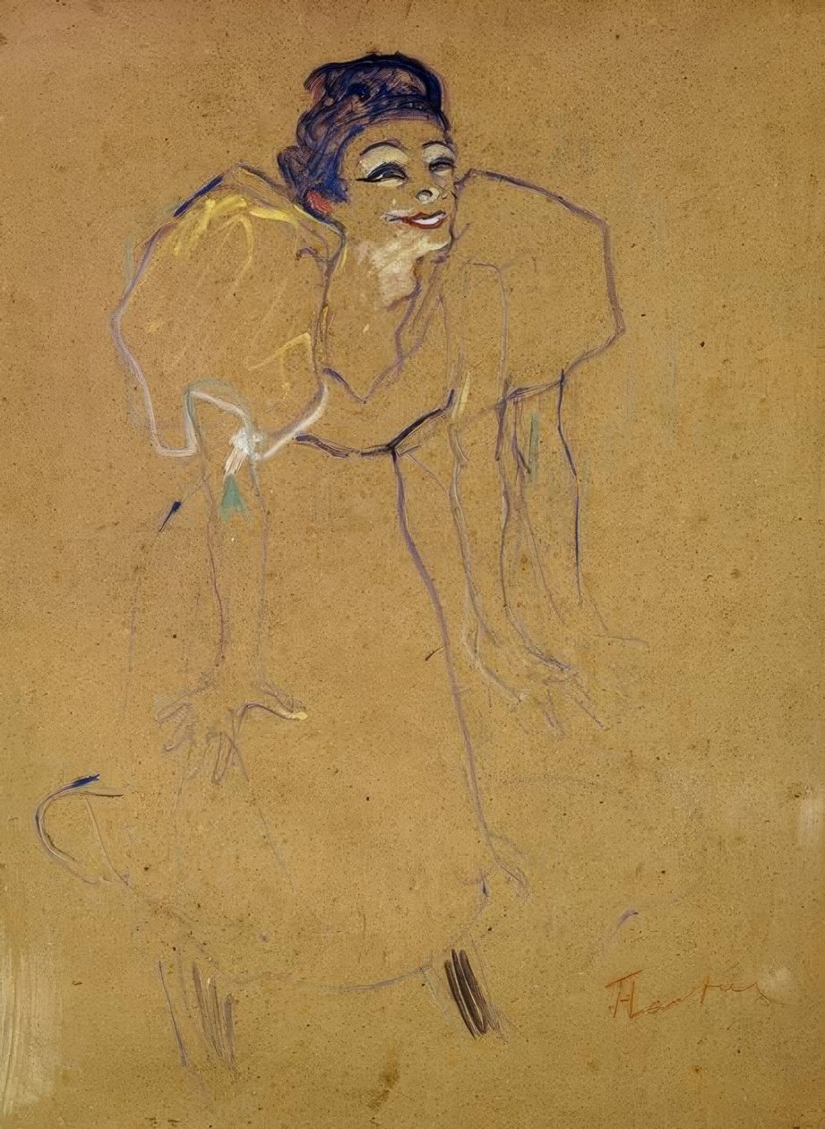 Mademoiselle Polaire alkotó: Henri de Toulouse Lautrec