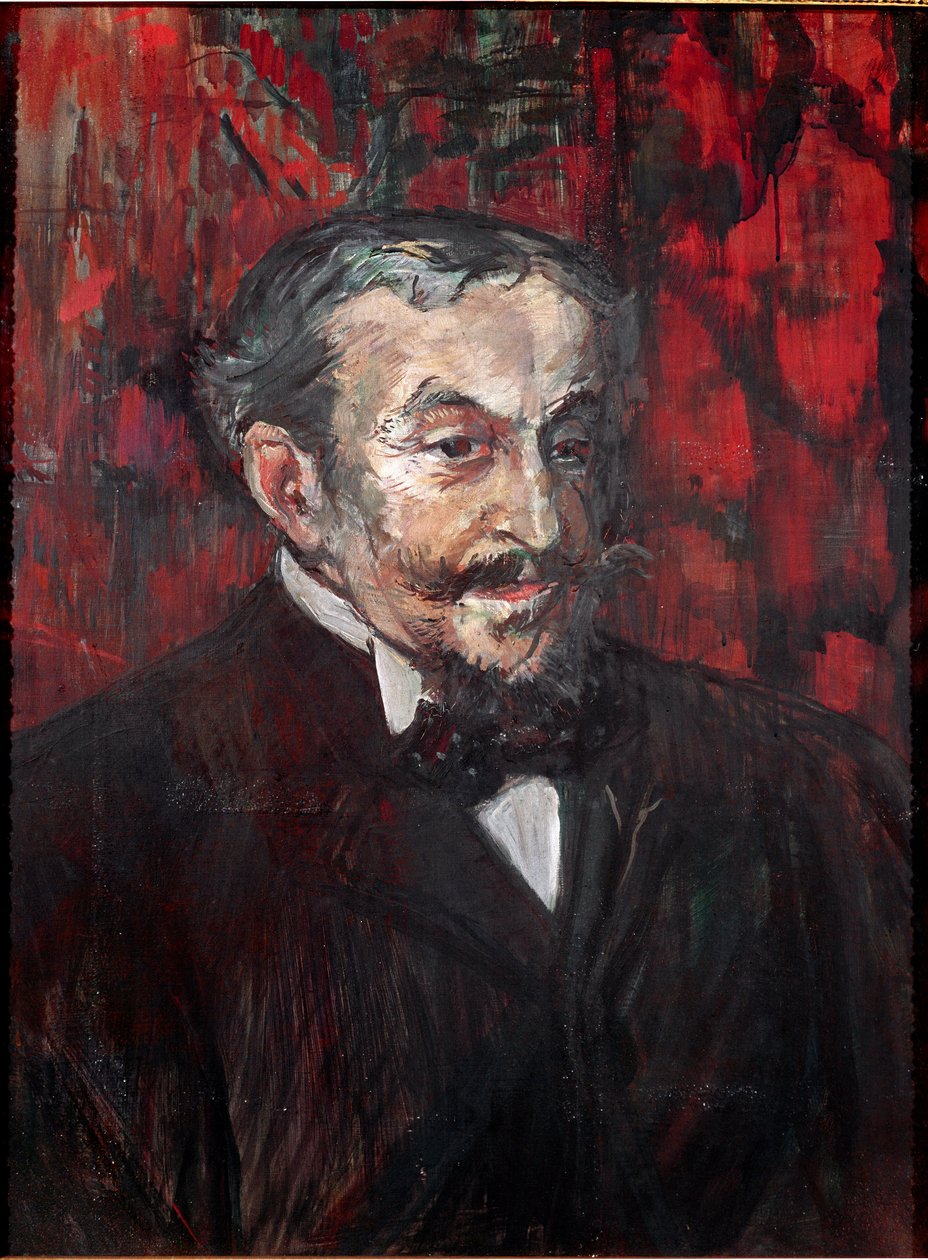 Férfi portré. Henri de Toulouse-Lautrec festménye (Toulouse Lautrec alkotó: Henri de Toulouse Lautrec