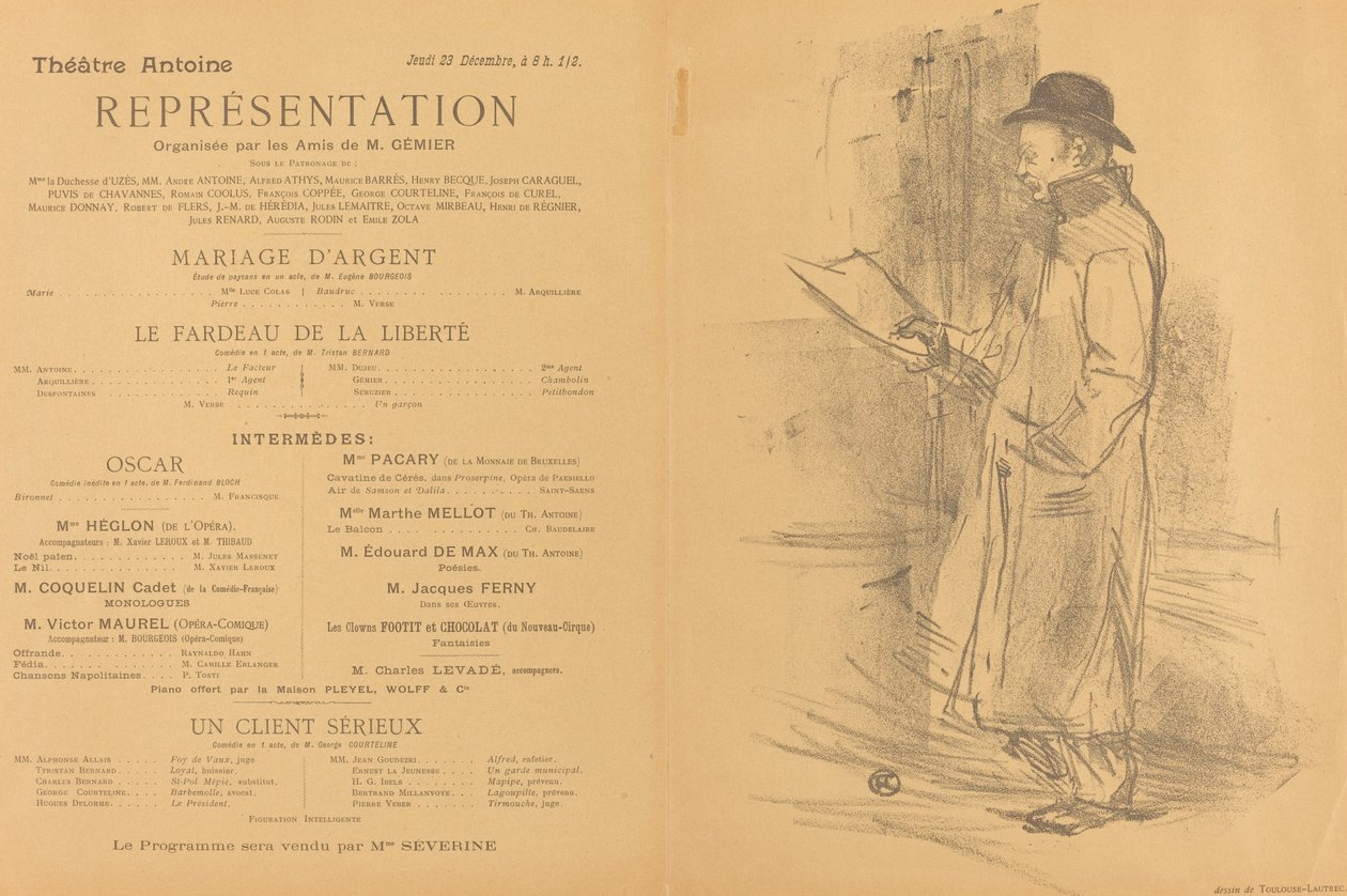 Ezüst esküvő, A szabadság terhe, egy komoly ügyfél [recto], 1897. alkotó: Henri de Toulouse Lautrec