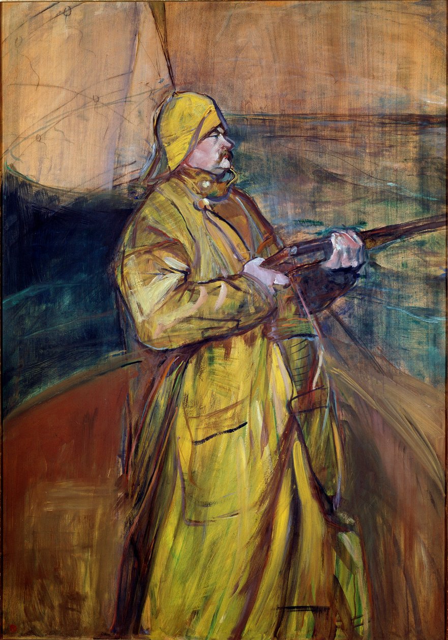 Maurice Joyant a Somme-öbölben. Maurice Joyant (1866-1930), író és galériatulajdonos viasszal és vadászpuskával. Henri de Toulouse-Lautrec festménye (Toulouse Lautrec alkotó: Henri de Toulouse Lautrec