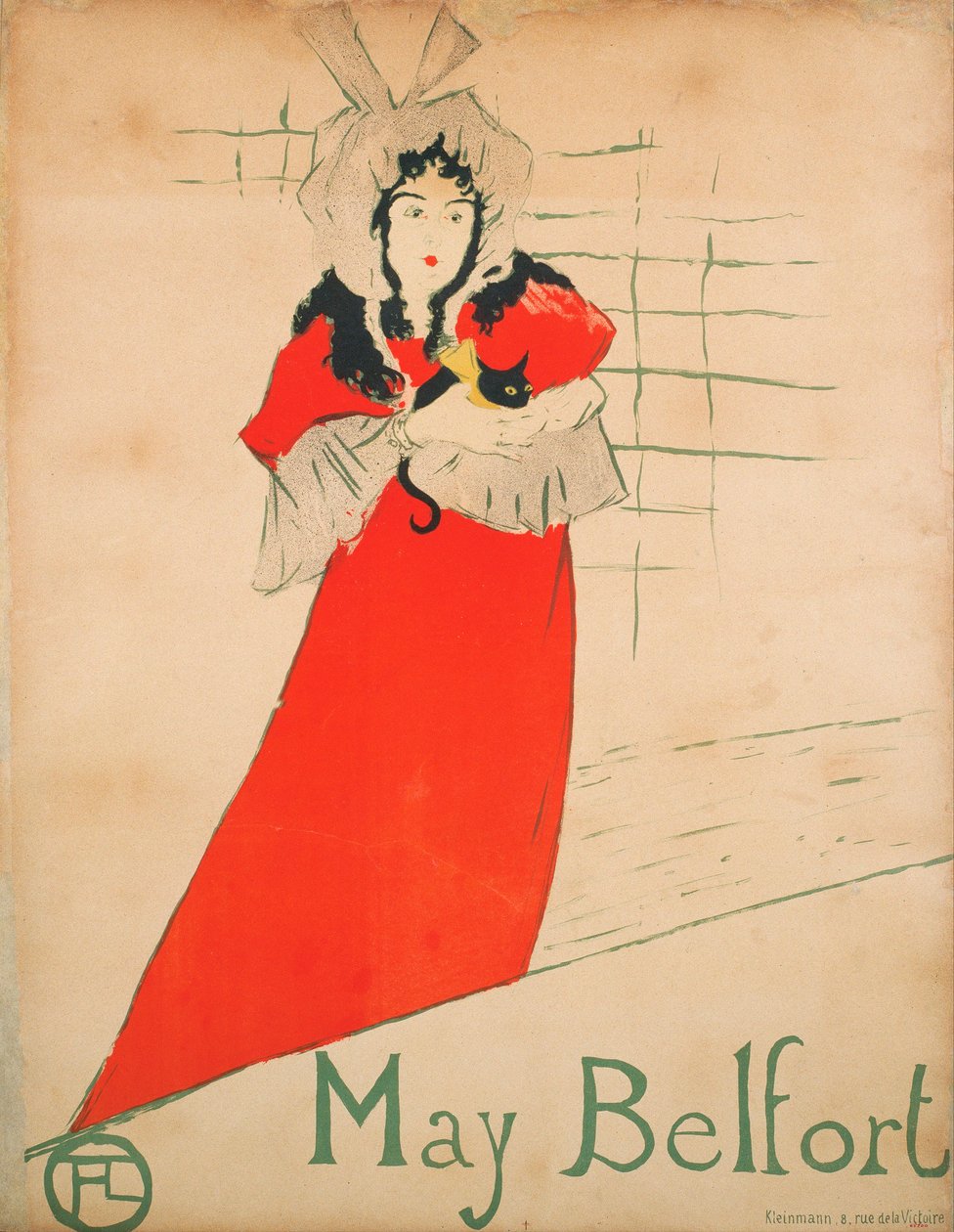 May Belfort (szül. May Egan) (Poszter) - Henri de Toulouse Lautrec életműve (Toulouse-Lautrec) (1864-1901) - 1895 - Színes litográfia - 80x62 - Catalunya Nemzeti Múzeum, Barcelona alkotó: Henri de Toulouse Lautrec