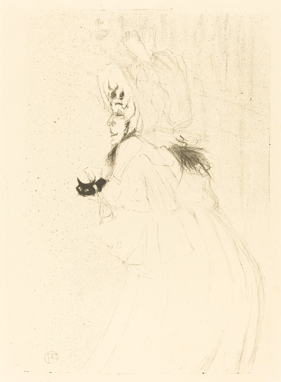May Belfort Bowing Miss May Belfort köszöntő, 1895. alkotó: Henri de Toulouse Lautrec