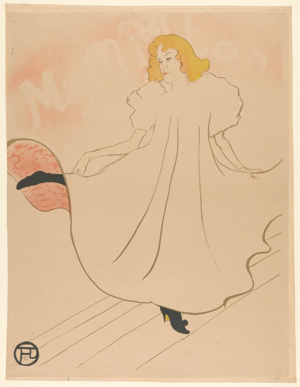 May Milton dansend May Milton (cím a tárgyon) alkotó: Henri de Toulouse Lautrec
