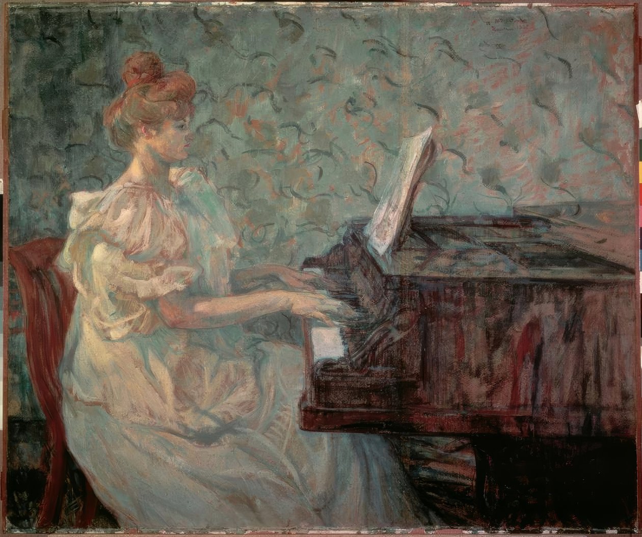 Misia Natanson zongorán alkotó: Henri de Toulouse Lautrec