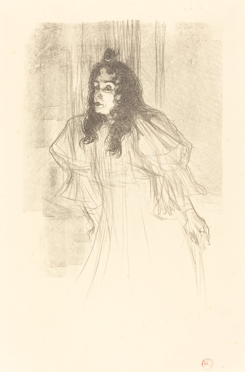 Miss May Belfort csupaszfejű Miss May Belfort en cheveux, 1895. alkotó: Henri de Toulouse Lautrec