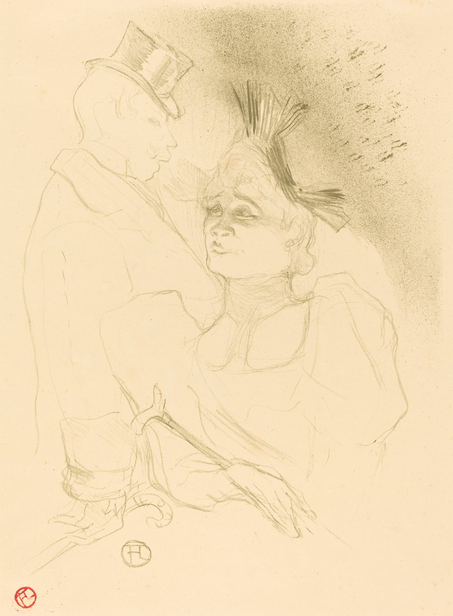 Mlle. kölcsönadó és báró Mlle. Lender és Baron, 1893. alkotó: Henri de Toulouse Lautrec