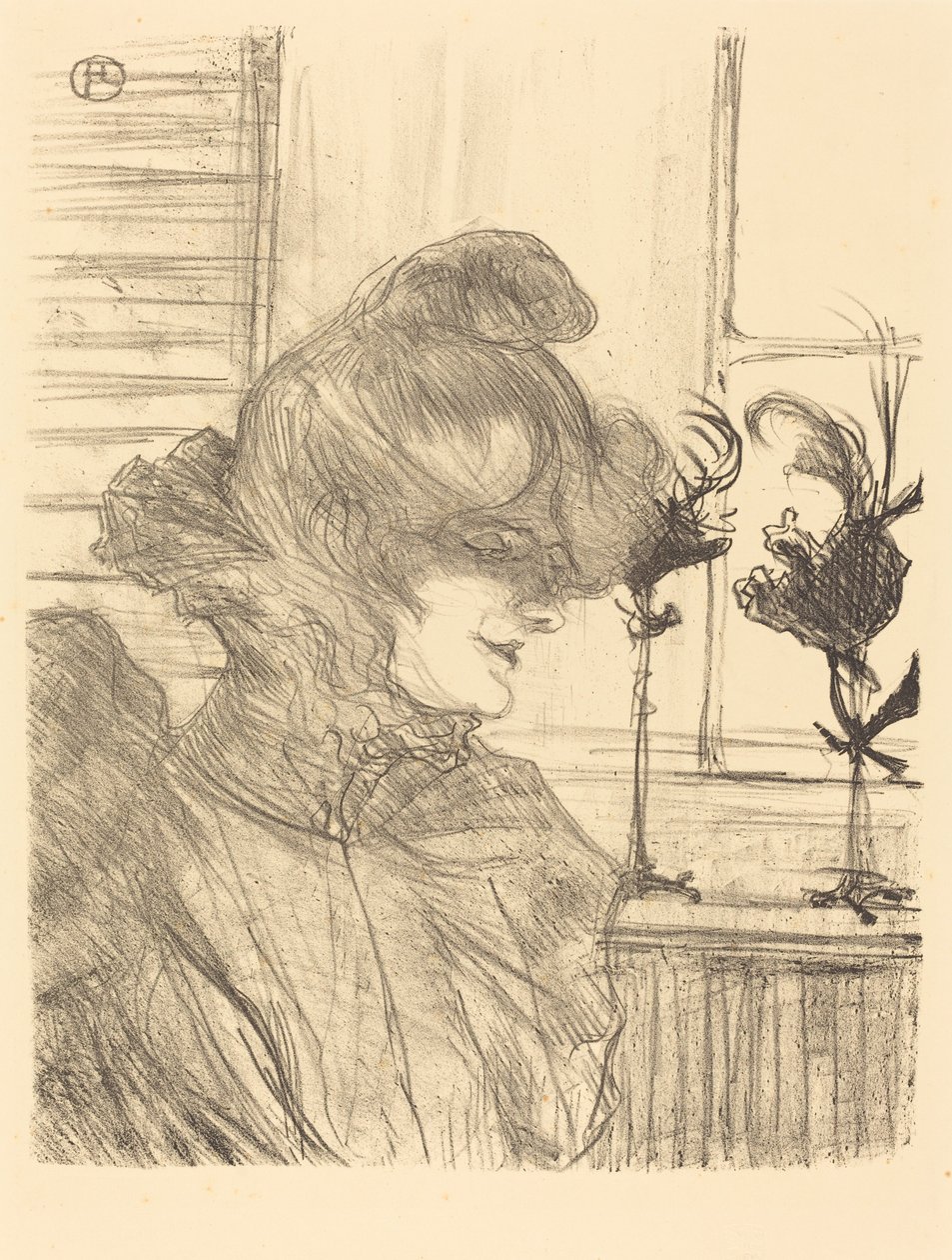Mme. Le Marguoin, Milliner (Mrs. Le Marguoin, kalapos) alkotó: Henri de Toulouse Lautrec