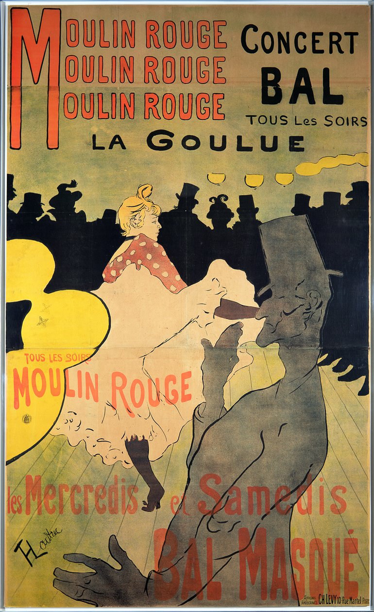 Moulin Rouge: La Goulue, 1891 alkotó: Henri de Toulouse Lautrec