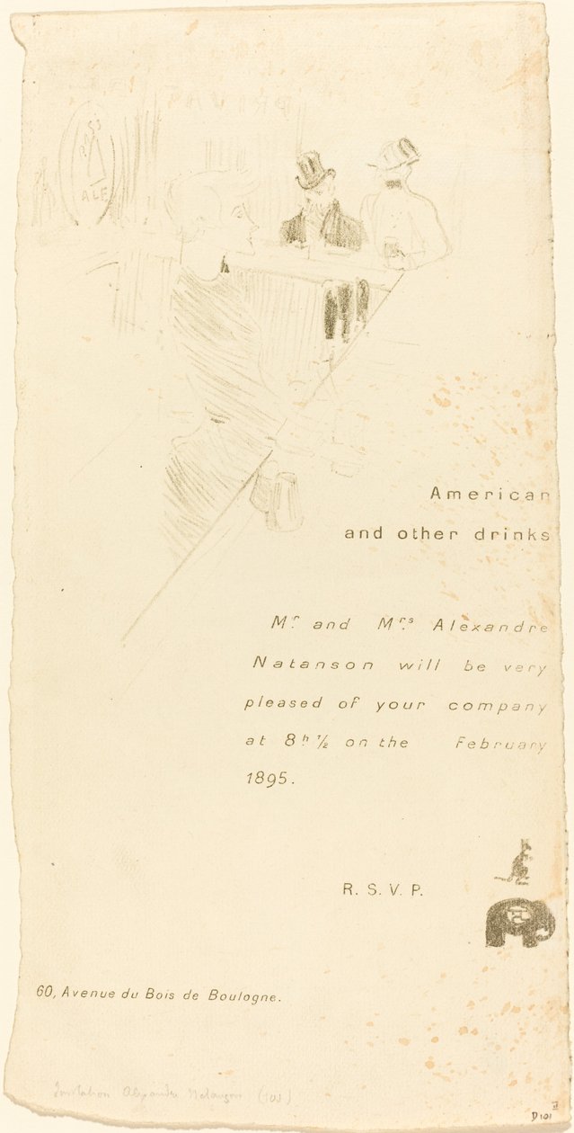 Mr. és Mrs. Alexandre Natanson Meghívó alkotó: Henri de Toulouse Lautrec