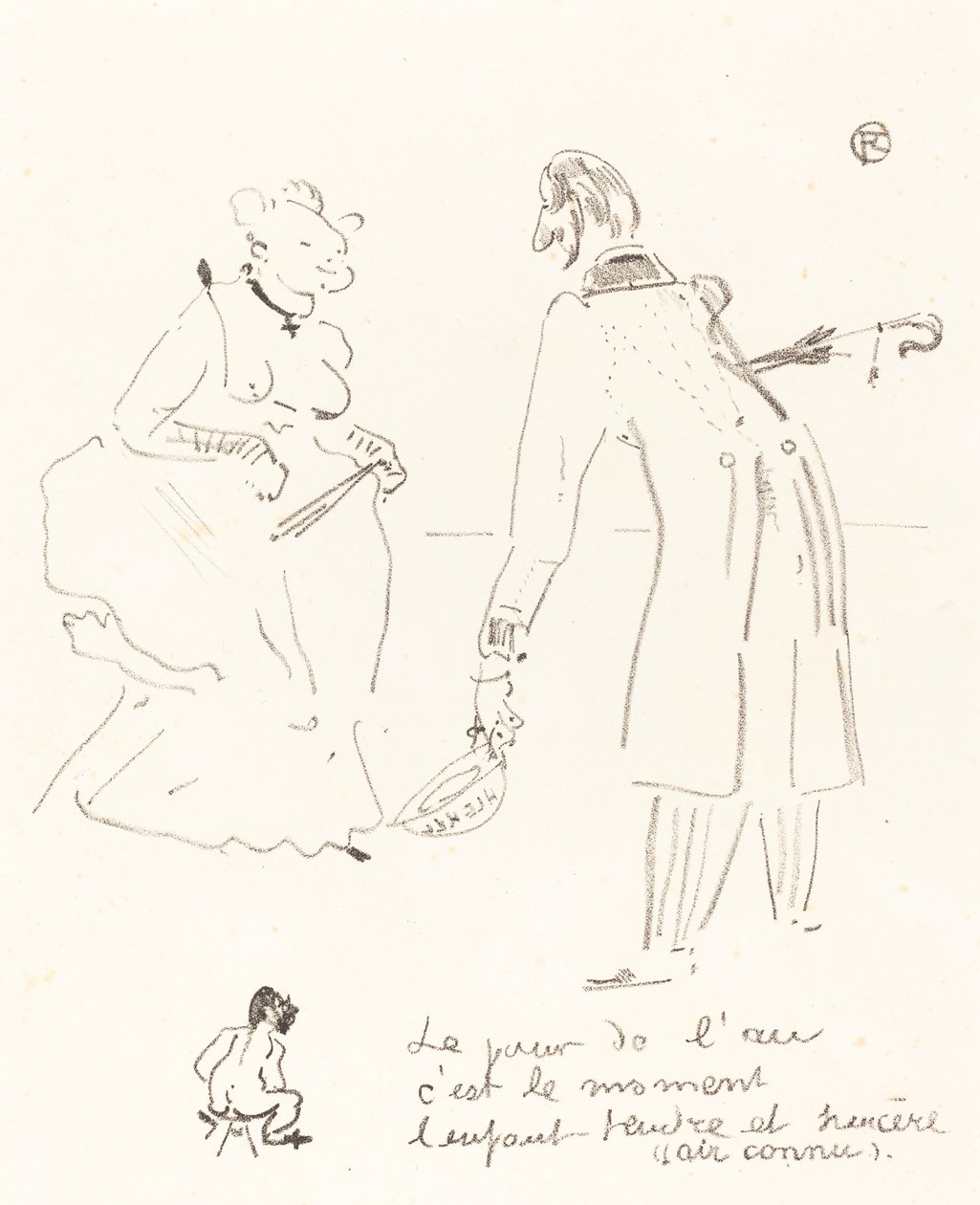 Újévi üdvözlet Az újévi bók, 1897. alkotó: Henri de Toulouse Lautrec