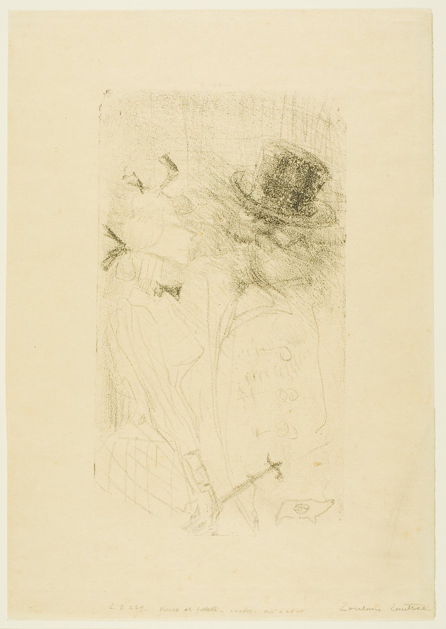 Öreg férfi és fiatal lány alkotó: Henri de Toulouse Lautrec