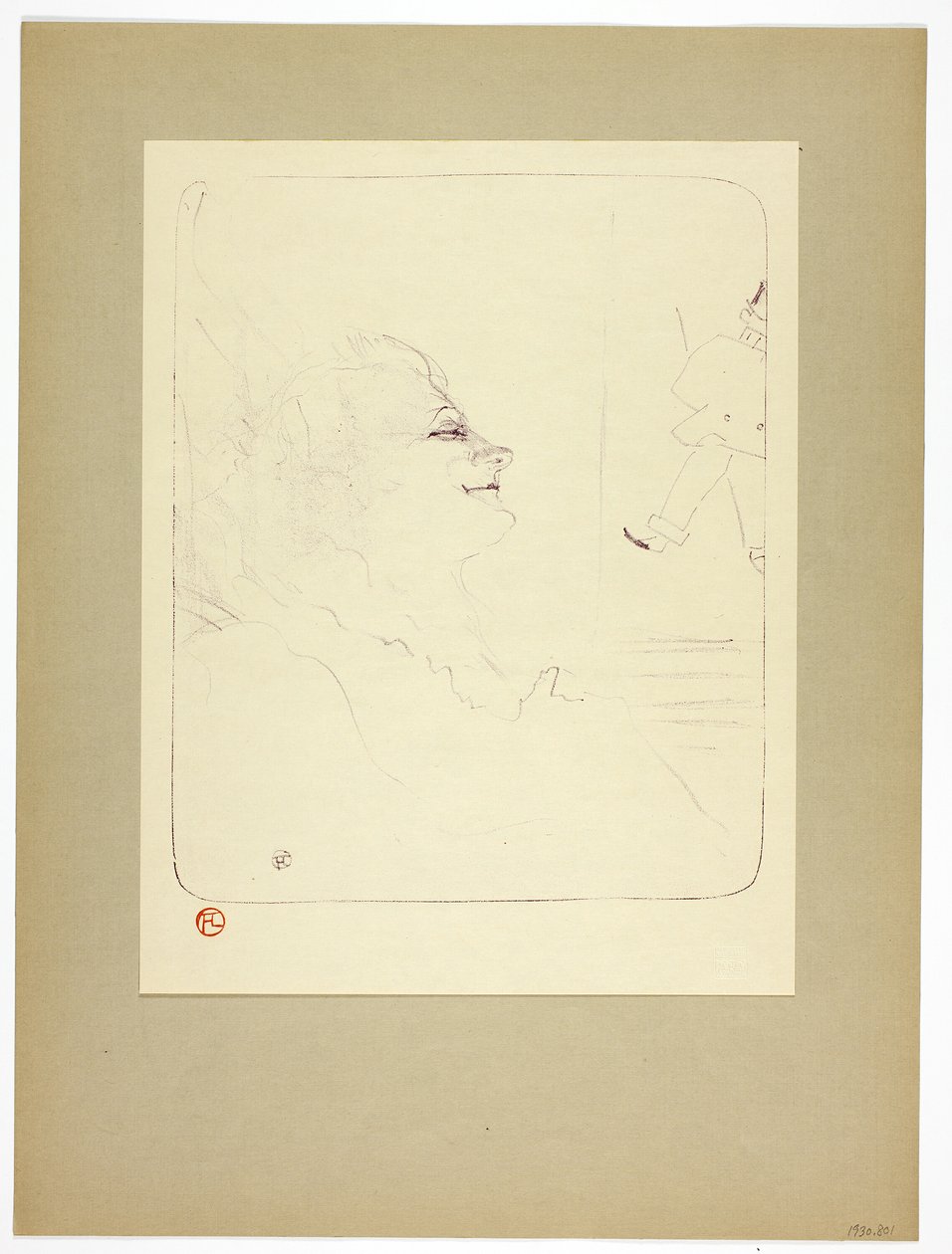 Pessima, harmadik tányér Yvette Guilbert-től alkotó: Henri de Toulouse Lautrec