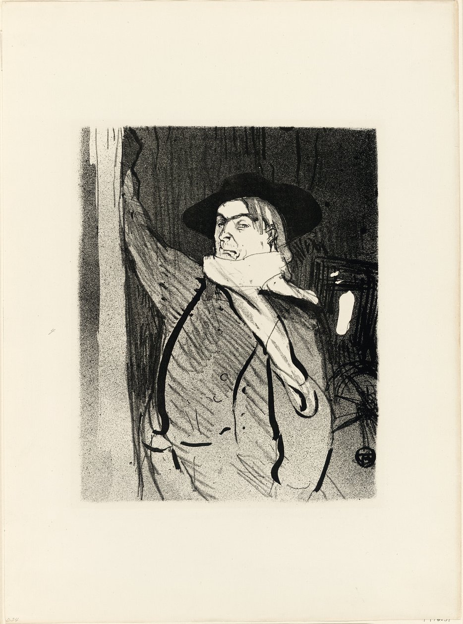Aristide Bruant portréja, a Le Café-Concertből alkotó: Henri de Toulouse-Lautrec