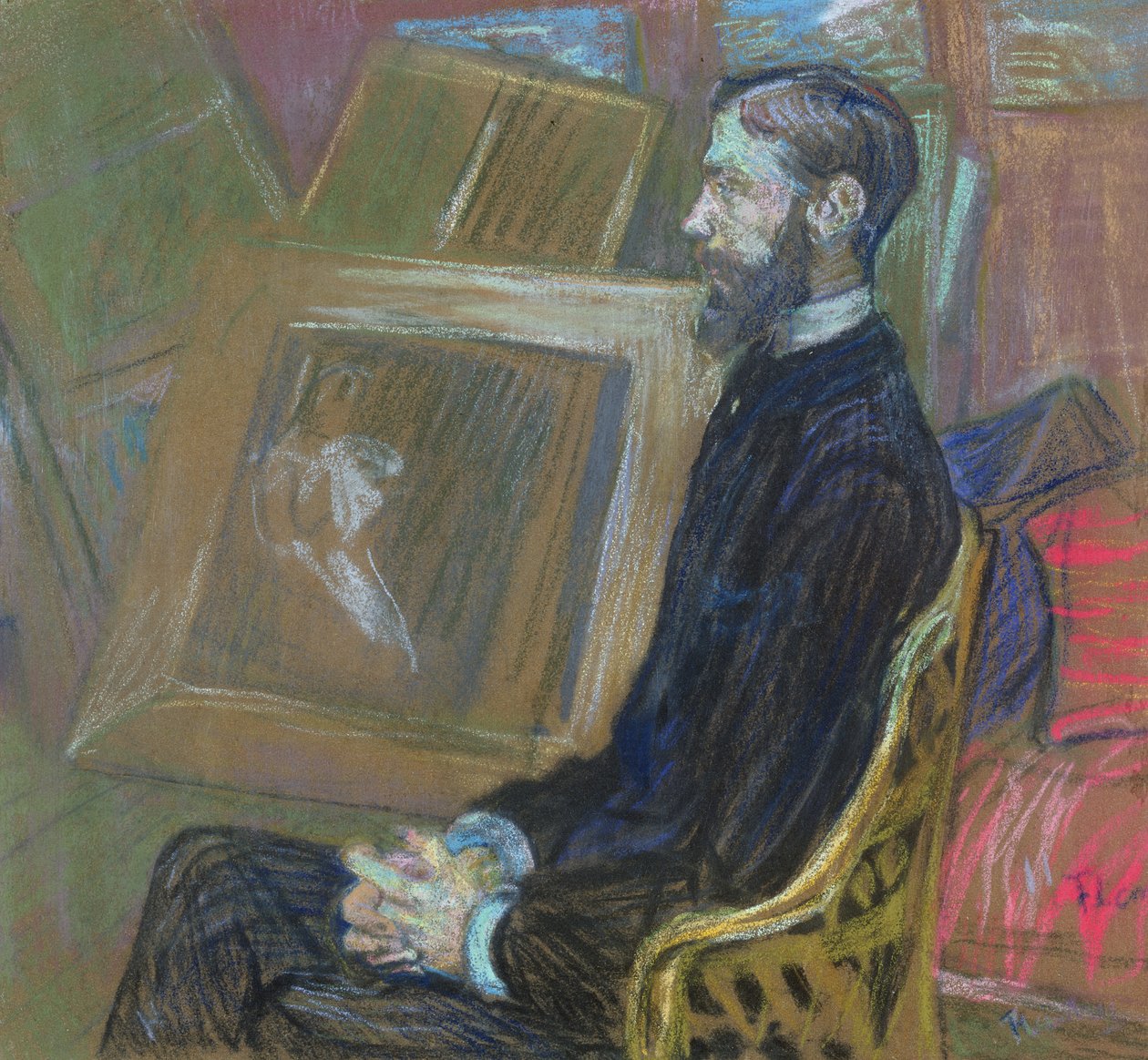 M. Georges Henri Manuel portréja, 1891 (pasztell a fedélzeten) alkotó: Henri de Toulouse Lautrec