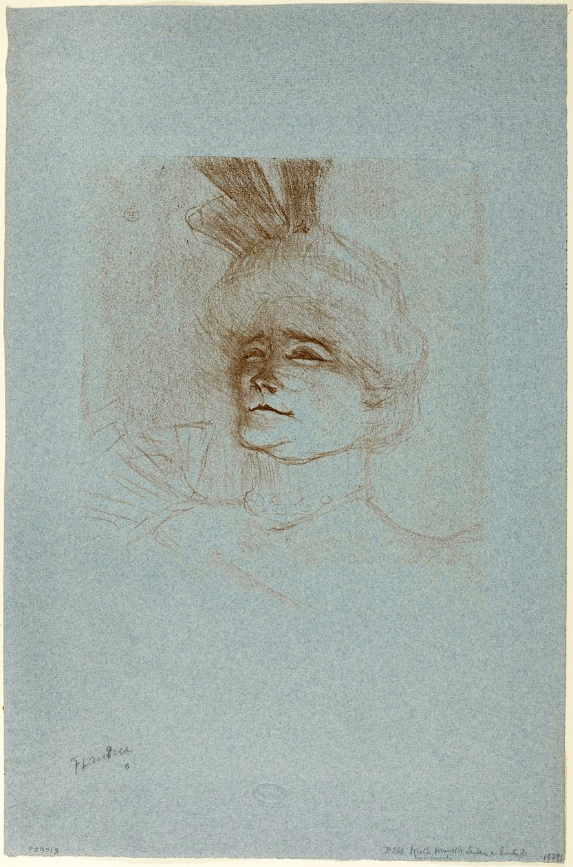 Mademoiselle Marcelle Lender portréja, háromnegyedes nézet alkotó: Henri de Toulouse Lautrec