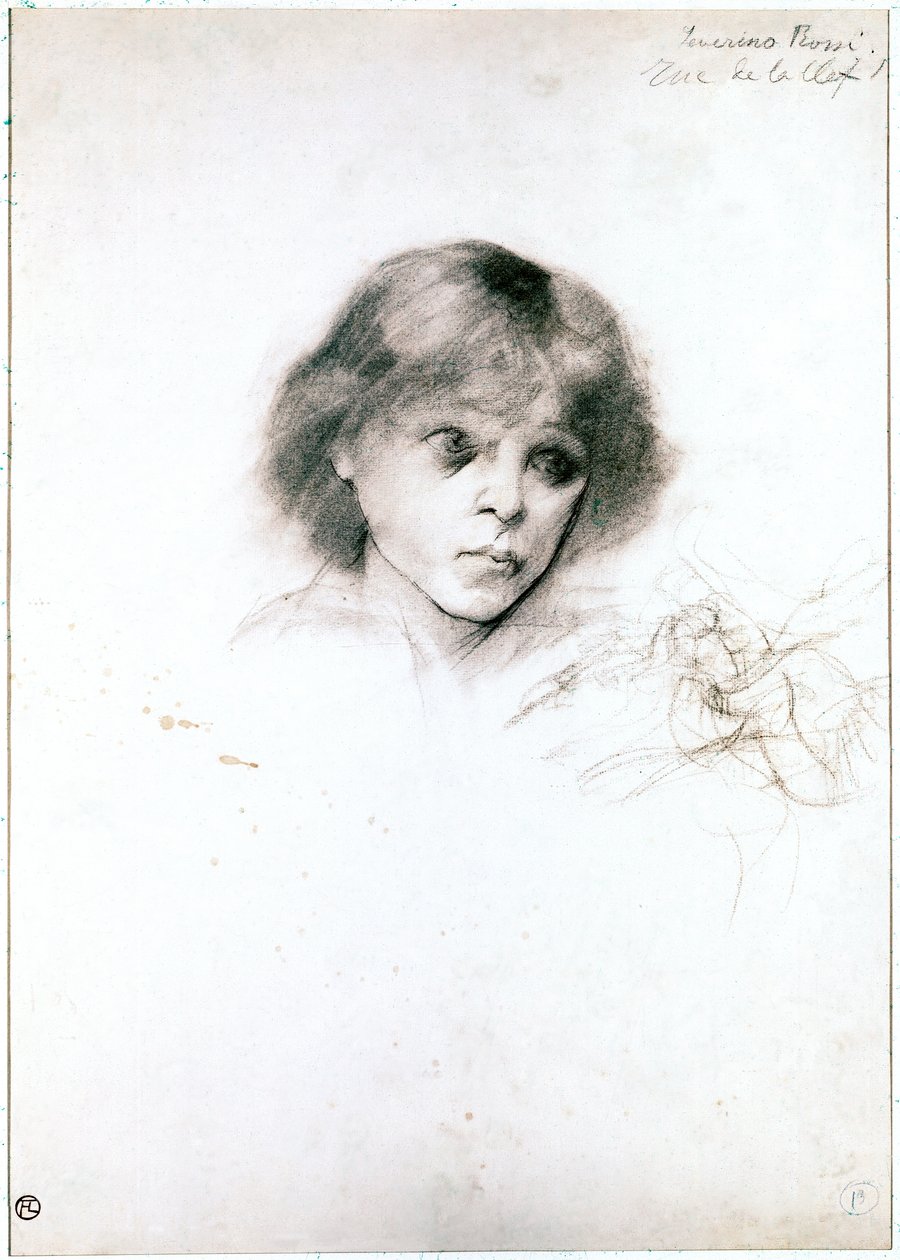 Severino Rossi portréja. 1883 (szén fehér papíron) alkotó: Henri de Toulouse Lautrec
