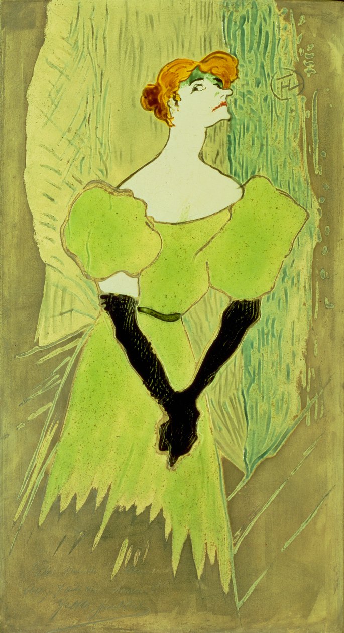 Yvette Guilbert portréja alkotó: Henri de Toulouse Lautrec