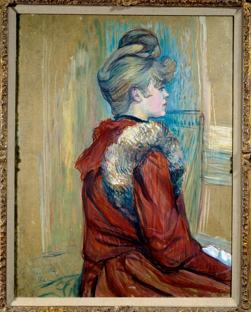 Prémes lány portréja Tanulmány a „” Le Moulin de La Galette”-hez” Henri de Toulouse Lautrec (1864-1901) festménye 1889 Gyűjtemény privee - Egy szőrös lány portréja. Tanulmány a „Le Moulin de la Galette” számára”. Henri de Toulouse Lautrec (1864-190) festmé alkotó: Henri de Toulouse Lautrec