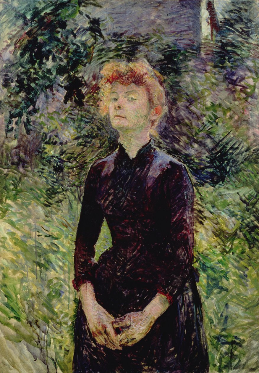 Női portré, valószínűleg Yvette Guilbert (kb. 1869-1944) francia komikus, 1888 alkotó: Henri de Toulouse Lautrec