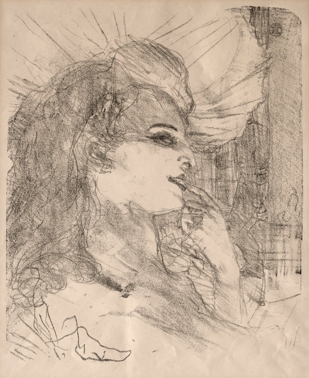 Színészek és színésznők portréi: Tizenhárom litográfia: Anna Held alkotó: Henri de Toulouse Lautrec