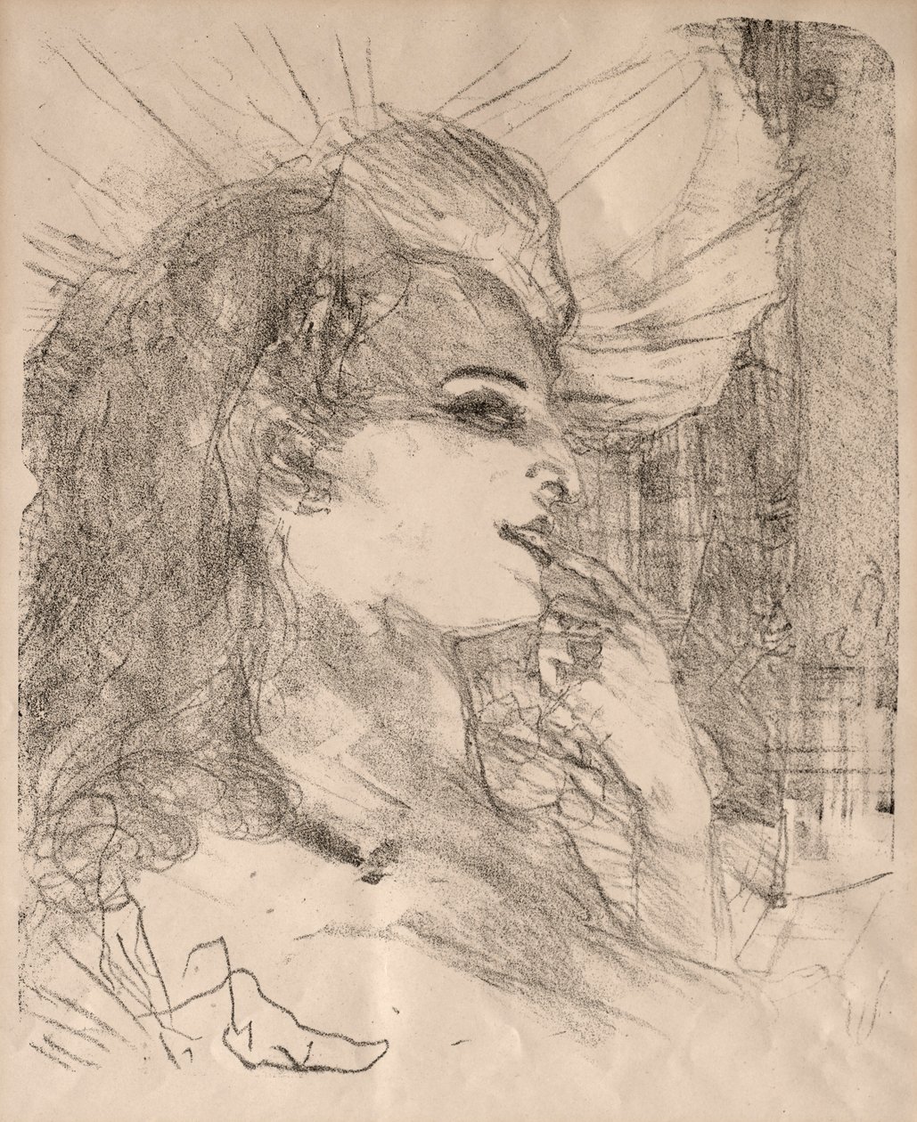 Színészek és színésznők portréi: Tizenhárom litográfia: Anna Held, 1898. alkotó: Henri de Toulouse Lautrec