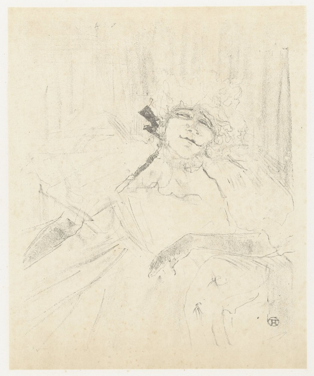 Portré van Yvette Guilbert a karosszékben op toneel Yvette Guilbert (régi dal) Yvette Guilbert: angol sorozat (sorozat címe) alkotó: Henri de Toulouse Lautrec