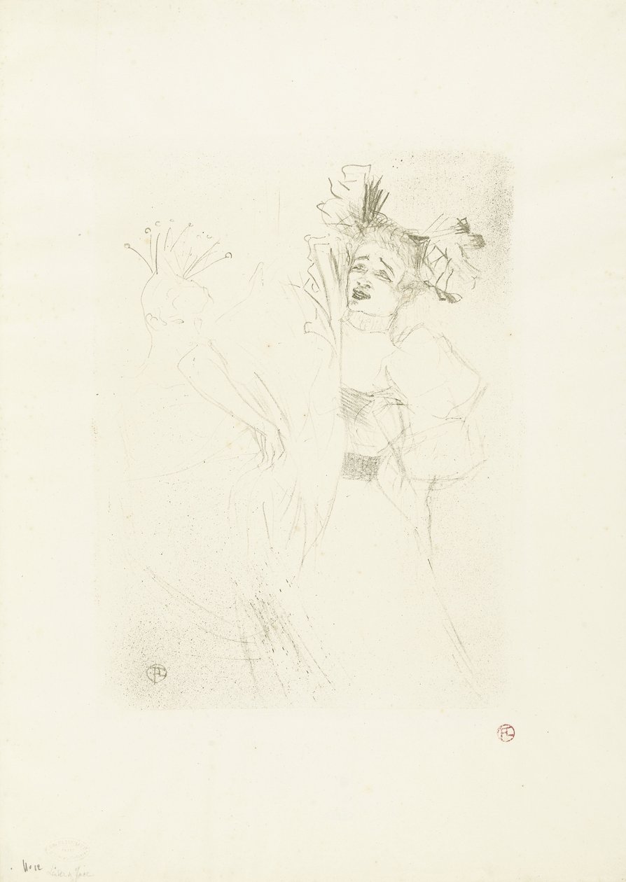 Marcelle Lender színésznő portréja a Chilpéric című operában Elölről kölcsönadó Chelpéricben alkotó: Henri de Toulouse Lautrec