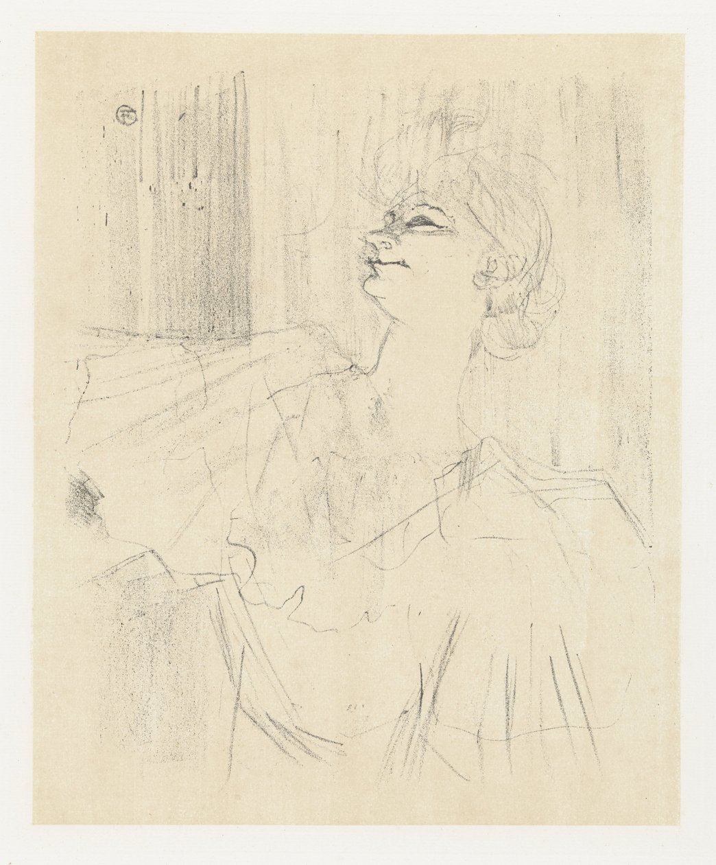 Yvette Guilbert portré színésznő az A Ménilmontant de Bruant című filmben Yvette Guilbert A Menilmontant de Bruant Yvette Guilbert: angol sorozat (sorozat címe) alkotó: Henri de Toulouse Lautrec