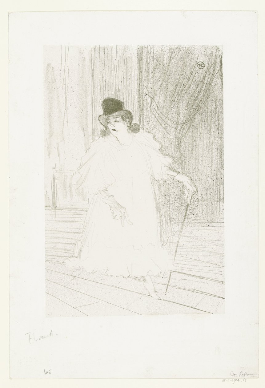 Cecy Loftus énekesnő portréja a színház színpadán Cecy Loftus alkotó: Henri de Toulouse Lautrec