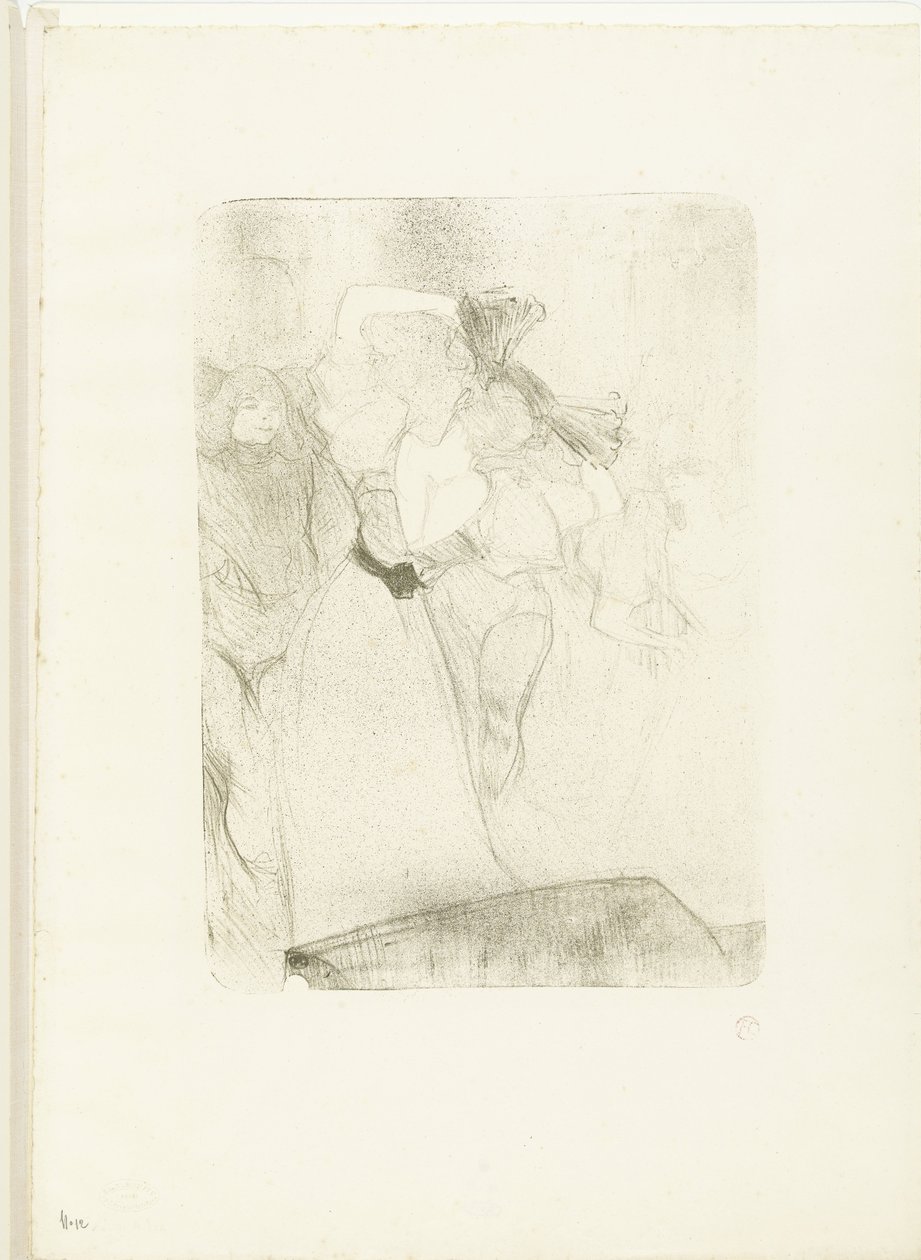 Portré Marcelle Lender énekesnőről, aki a bolérót táncolja a Chilpéric című operában Lender de dos dansant le bolero alkotó: Henri de Toulouse Lautrec