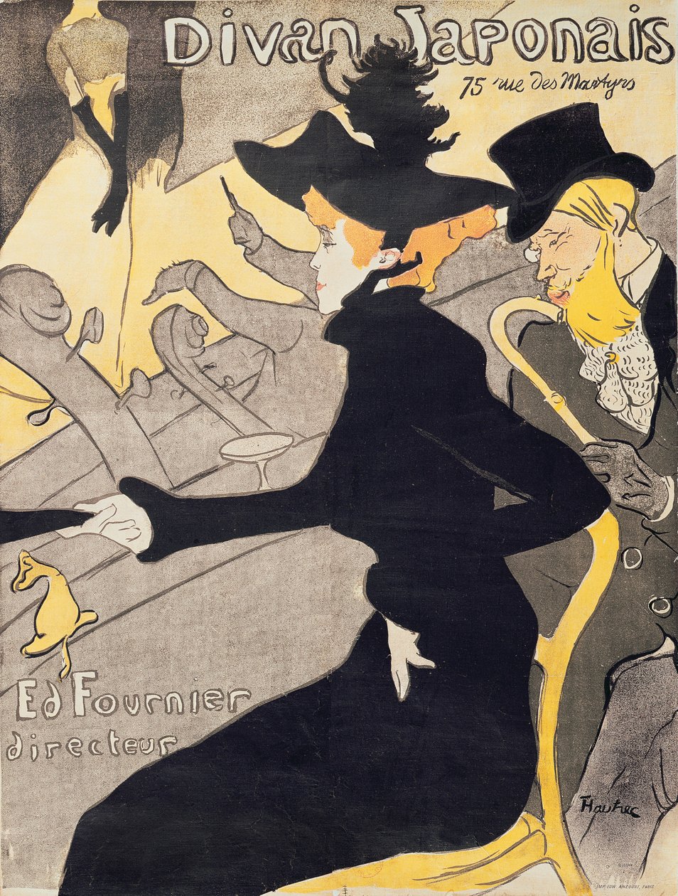 „A japán díván” reklámplakát, 1892 alkotó: Henri de Toulouse Lautrec