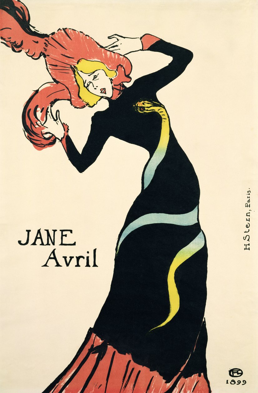 Jane Avril plakátja, 1899 alkotó: Henri de Toulouse Lautrec