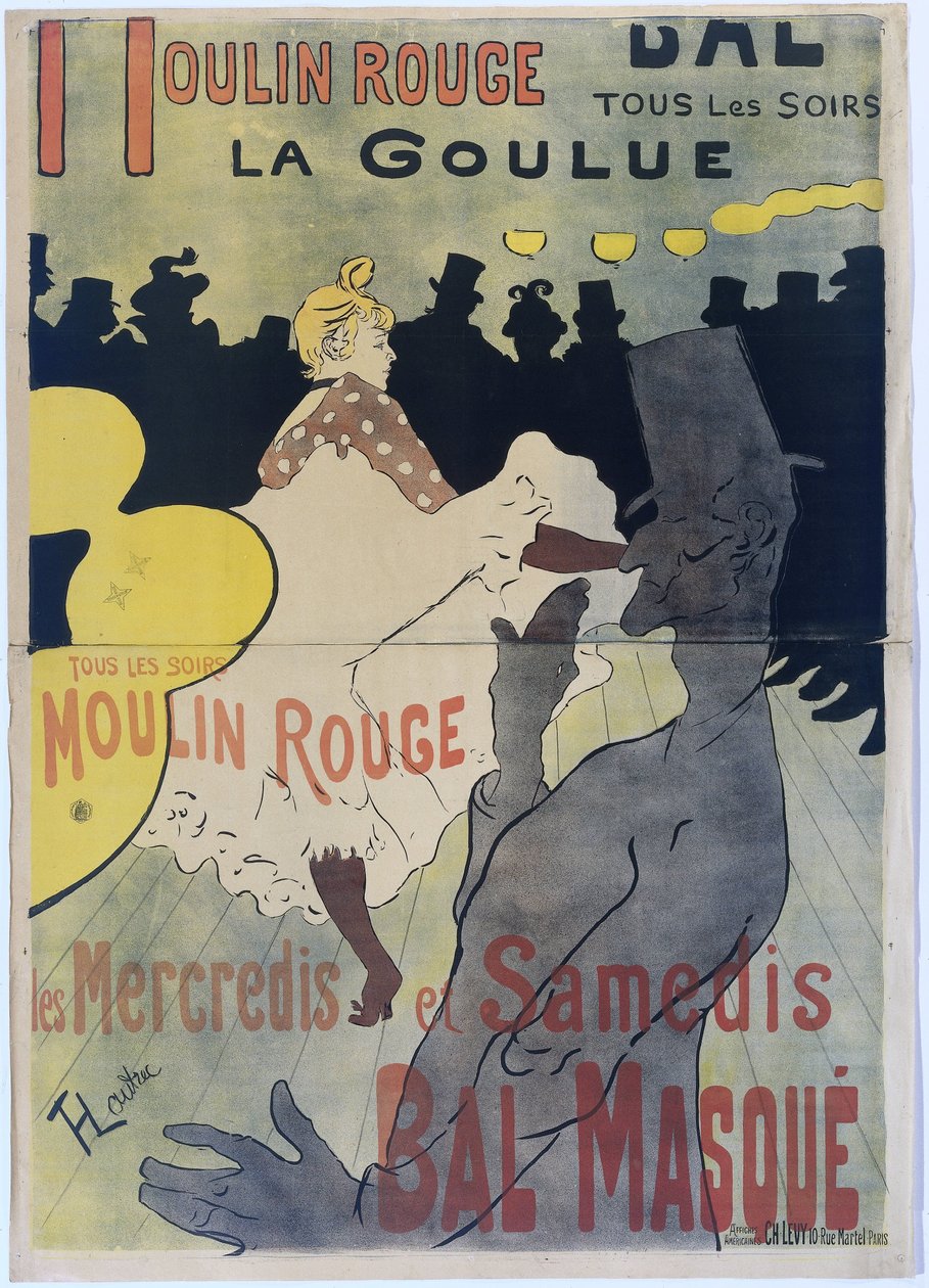 A „The Moulin Rouge” plakátja A Moulin Rouge plakátja Vörös malom. La Goulue (cím a tárgyon) alkotó: Henri de Toulouse Lautrec