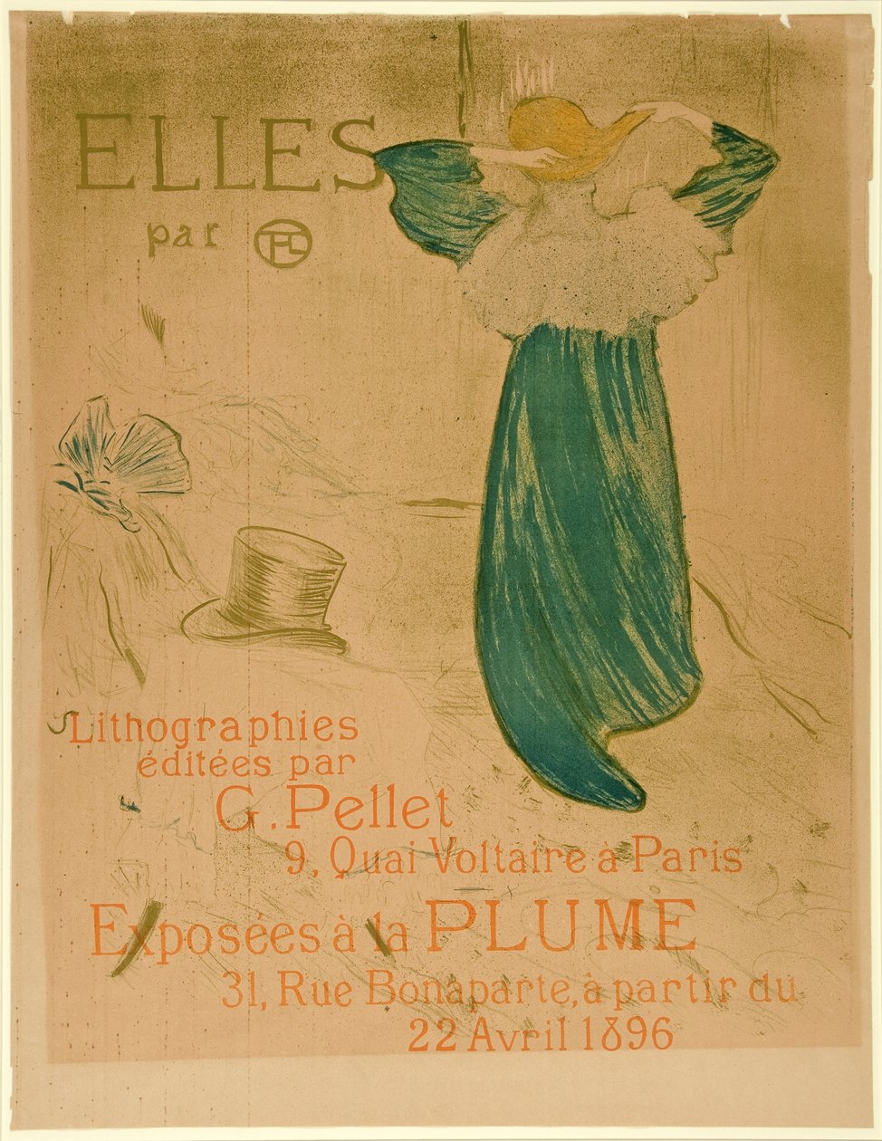 A Frontispiece plakátja az „Elles”-hez, kocsma. 1896 (színes litó) alkotó: Henri de Toulouse Lautrec