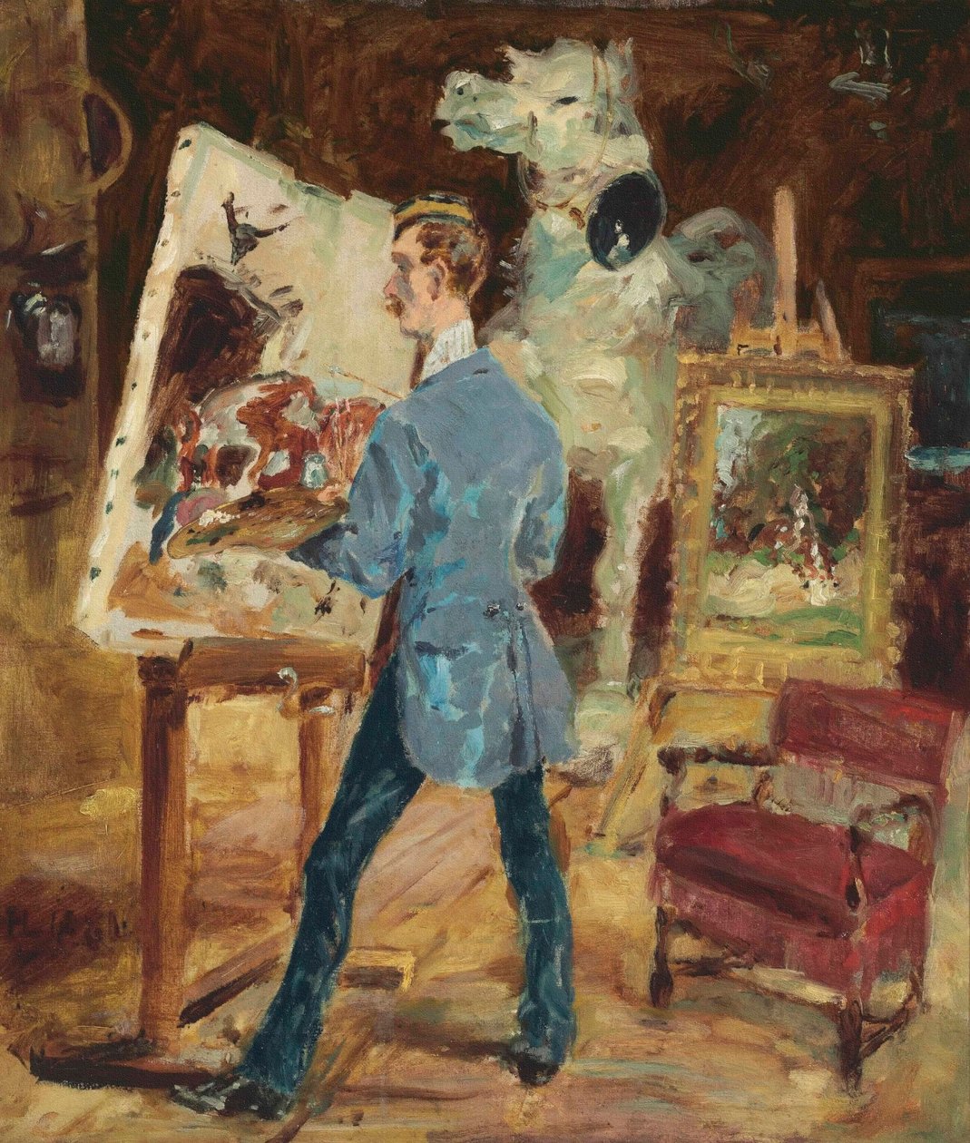 Princeteau stúdiójában; Princeteau a műtermében, 1881 alkotó: Henri de Toulouse Lautrec