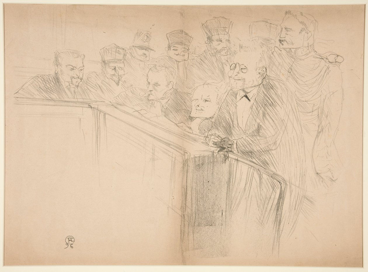 Proc?s Arton, premi?re planche (The Arton Trial, first plate) alkotó: Henri de Toulouse Lautrec