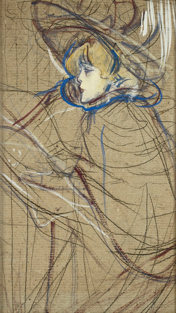 A nő profilja: Jane April; A nő profilja: Jane Avril, 1893 alkotó: Henri de Toulouse Lautrec
