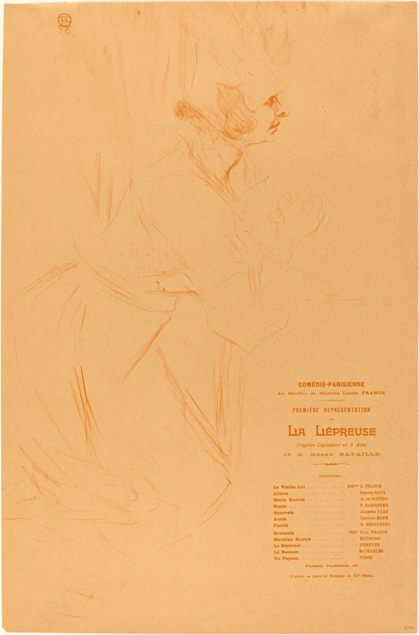 „La leprosa” program alkotó: Henri de Toulouse Lautrec